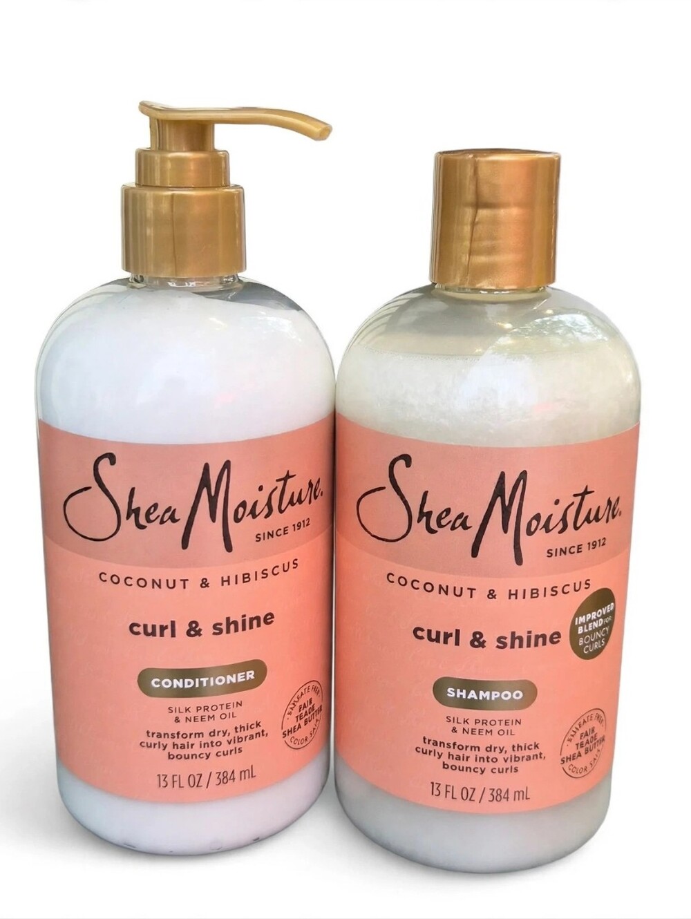 NEW SheaMoisture Coconut & Hibiscus Curl & Shine Hair Care Set